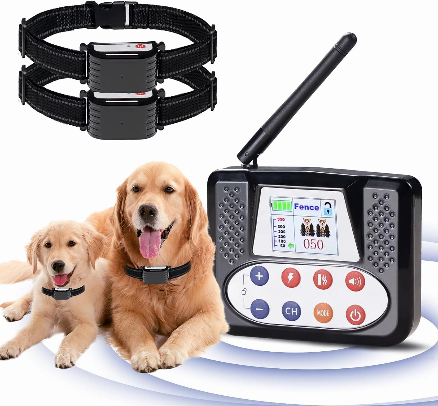 Wireless Dog Fence for 2 Dogs, Wireless Dog Fence System & Dog Training Collar