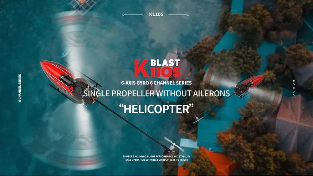 WLtoys XKS K110s RC Helicopter BNF 2.4G 6CH 3D 6G System Brushless Motor RC Quadcopter Remote Control Drone Toys for Kids Gifts (K110S 3B)