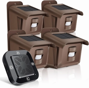 Woinnmm Solar Wireless Driveway Alarm 1/2 Mile Long Range, Driveway Alarms Wireless Outdoor Weatherproof-Motion Sensor&Detector,Driveway Alert System for Monitor & Protect Inside and Outside Property