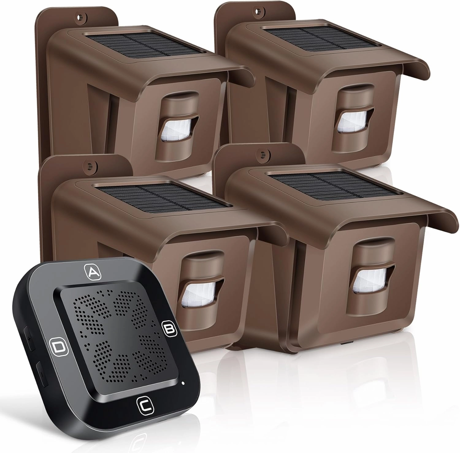 Woinnmm Solar Wireless Driveway Alarm 1/2 Mile Long Range, Driveway Alarms Wireless Outdoor Weatherproof-Motion Sensor&Detector,Driveway Alert System for Monitor & Protect Inside and Outside Property