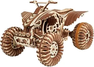 Wood Trick Quad Bike 3D Wooden Puzzles for Adults and Kids to Build - Rides up to 30ft - Wooden Model Car Kits to Build - Model Kits for Adults - Challenging Project Hobby