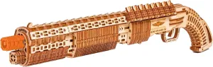 Wood Trick Shotgun 3D Wooden Puzzles for Adults and Kids to Build - Detailed Construction - 23x8″ - Wooden Model Kits for Adults and Teens to Build - 14 