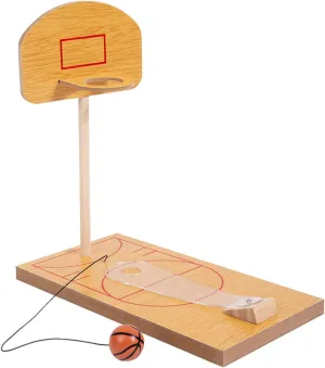Wooden Desktop Basketball Toy, Mini Finger Basketball Game Creative Fun Indoor Basketball Hoop Toy Board Game for Boys Girls
