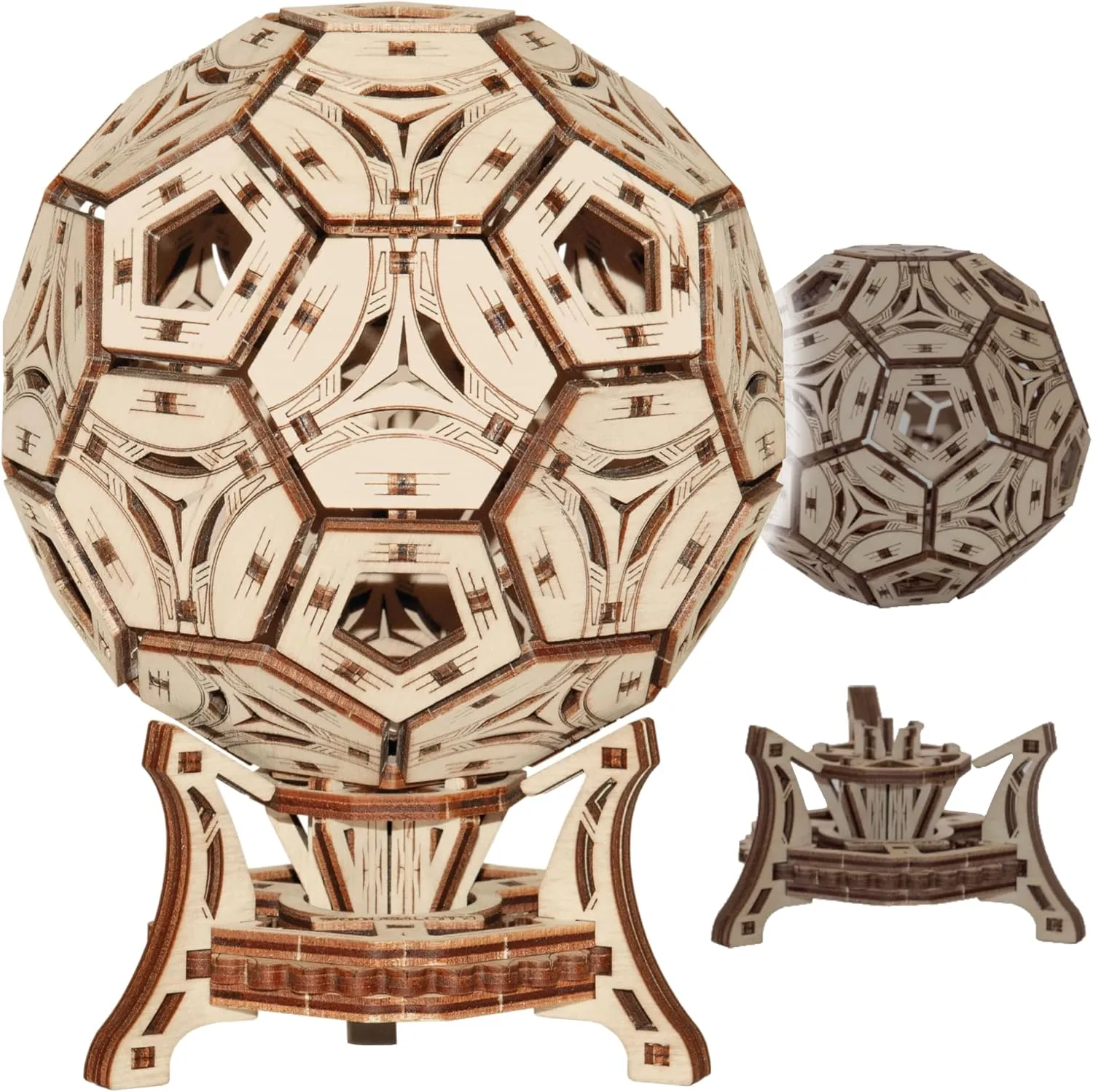 WOODEN.CITY Soccer Cup - 3D Wooden Puzzle for Adults - 175 Pieces - Multifunctional Organizer - Soccer Gift