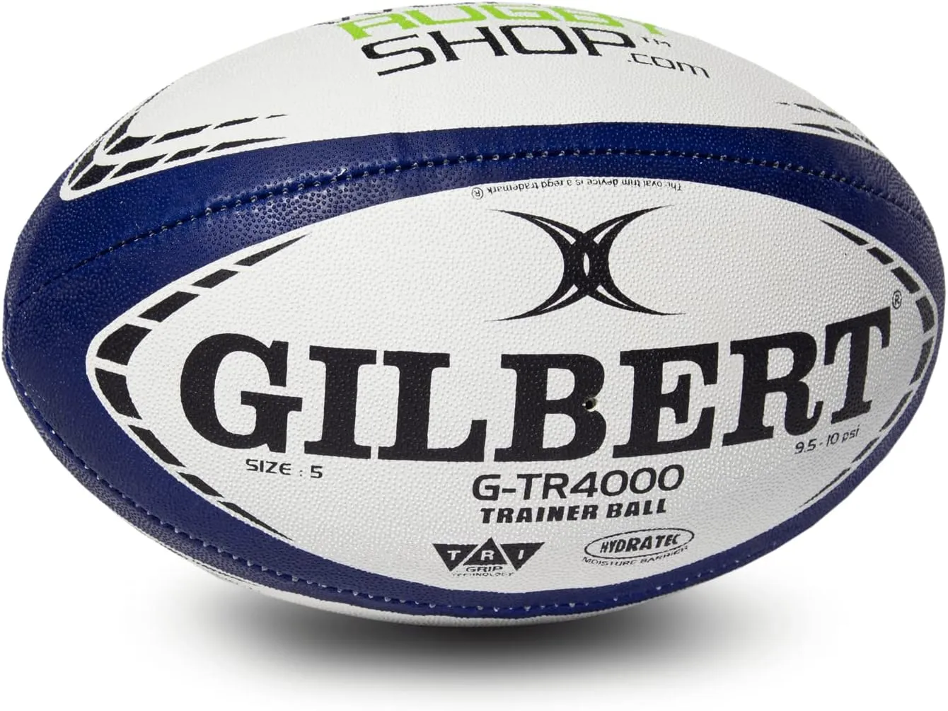 World Rugby Shop X Gilbert G-TR4000 Rugby Ball - Adult and Youth Sizes 3, 4, and 5 - Hand Stitched - 3 Ply Construction