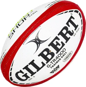 World Rugby Shop X Gilbert G-TR4000 Rugby Ball - Adult and Youth Sizes 3, 4, and 5 - Hand Stitched - 3 Ply Construction