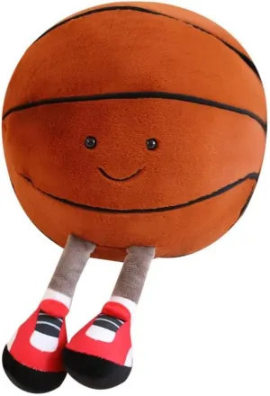 Xshelley12 inch Footbal/Basketball Plush Toys Pillow,Stuffed Sports Balls Plush Toys,Creative Basketball/Football Plush Doll,Spherical Soft CushionKids Gift (Basketball)