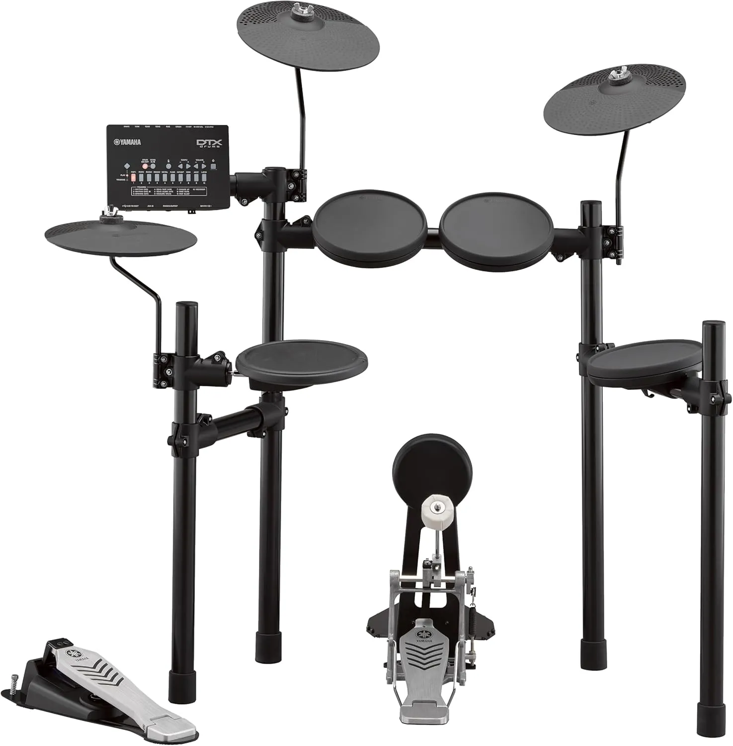 Yamaha DTX452K Customizable Electronic Drum Kit with 3-Zone Snare Pad, KP65 Kick Tower and Bass Pedal