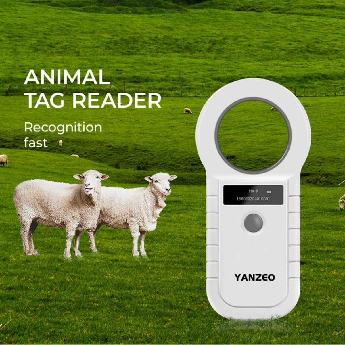 Yanzeo Pet Microchip Reader 134.2KHz/125KHz 15 Digits Pet Microchip Scanner for Dogs Cats FDX-B (ISO 11784/11785)