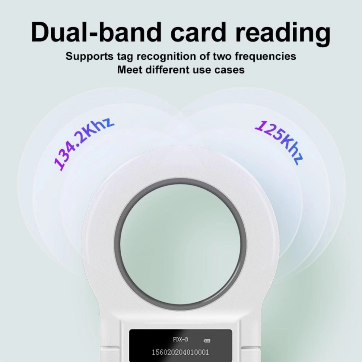Yanzeo Pet Microchip Reader 134.2KHz/125KHz 15 Digits Pet Microchip Scanner for Dogs Cats FDX-B (ISO 11784/11785)