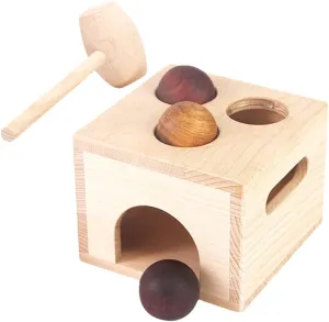 YARNOW 1 Set Wooden Knocking Balls Early Educational Hammer Beat for Montessori Playset Safe and Engaging Fun for Boys