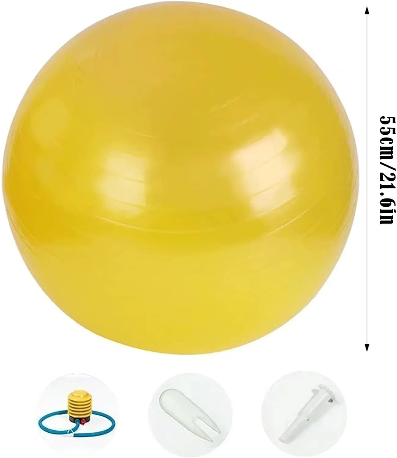 Yoga Ball Exercise Ball,Anti-Burst and Slip Resistant Stability Ball with Quick Pump,3 Sizes Workout Ball,Yoga Ball Chair,Swiss Ball for Home Gym Balance Physical Therapy Pilates Fitness