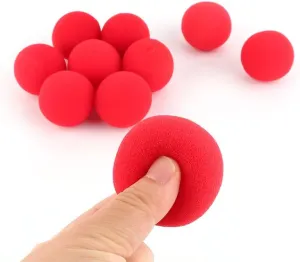 Yosoo 10Pcs 4.5cm Close-Up Magic Sponge Ball,Soft Red Sponge Ball,Street Classical Comedy Trick Props