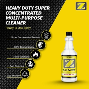Z-TUFF PRODUCTS Cleaner Boat Vinyl Cleaner, Dirt, Grime and Water Spot Remover, Heavy-Duty Concentrated Multi-Purpose Cleaner for Boat, RV, Home, Golf Carts, 32 Ounces Super Concentrate