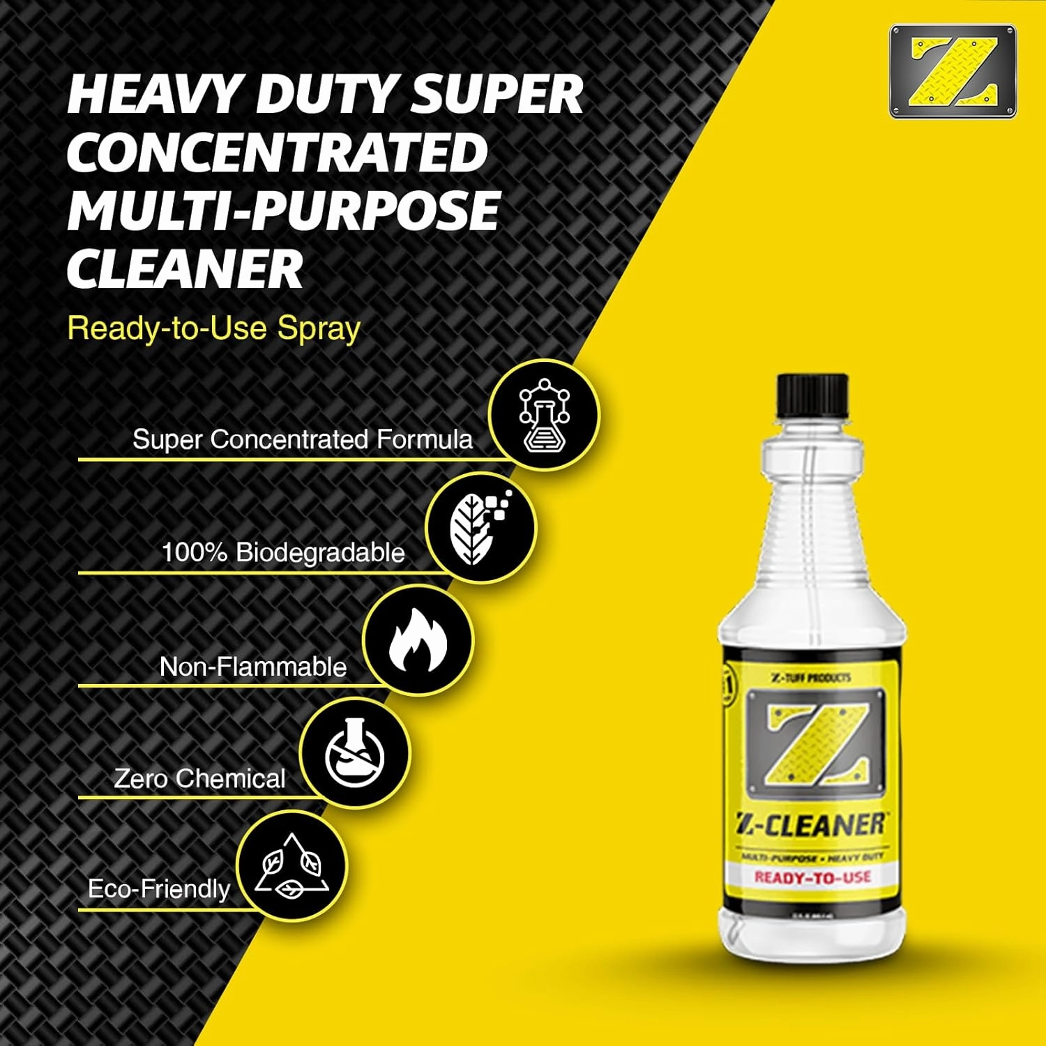 Z-TUFF PRODUCTS Cleaner Boat Vinyl Cleaner, Dirt, Grime and Water Spot Remover, Heavy-Duty Concentrated Multi-Purpose Cleaner for Boat, RV, Home, Golf Carts, 32 Ounces Super Concentrate