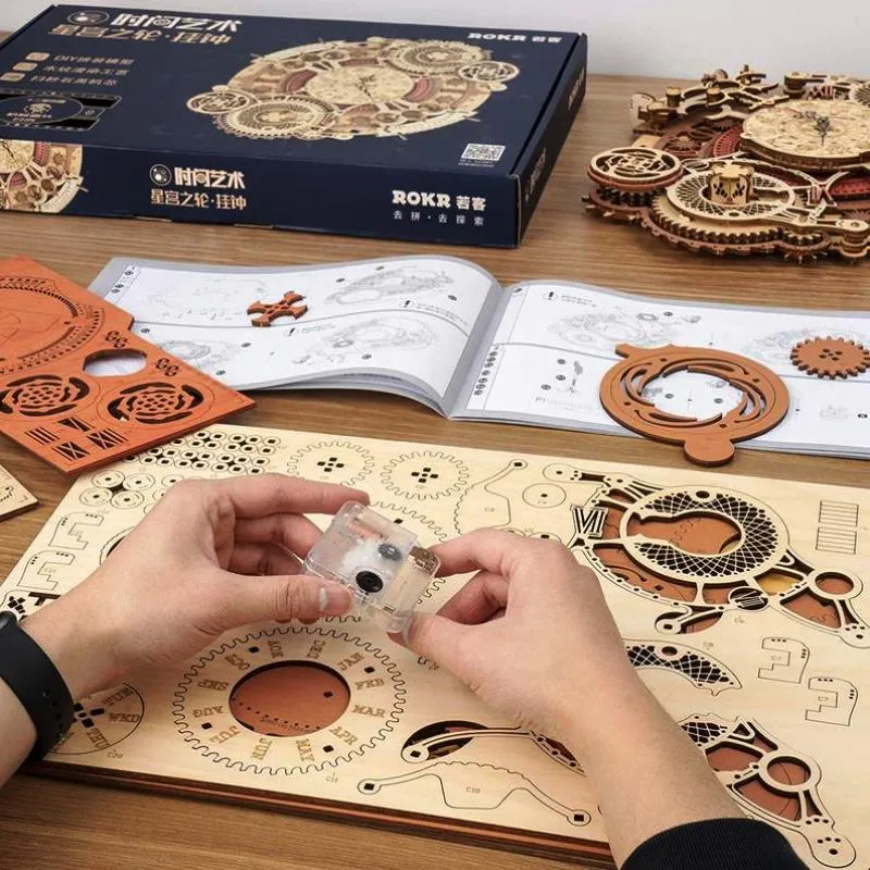 Zodiac Wall Clock DIY 3D Wooden Model Kit