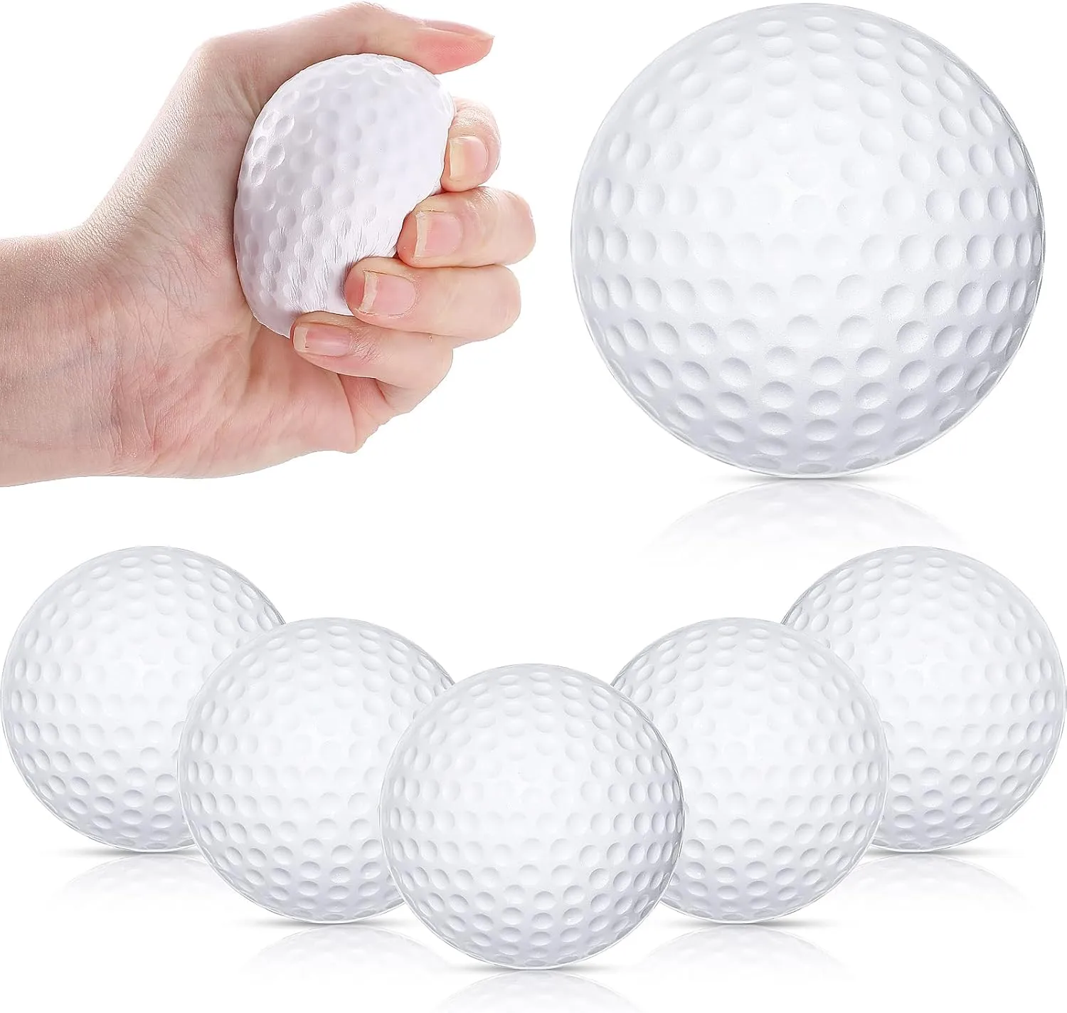 Zubebe Golf Ball Golf Party Favors Mini Soft Foam Stress Balls for Adults Bulk Sports Stress Relief Balls for Teens Prizes Decoration Present Toys(100 Pack)