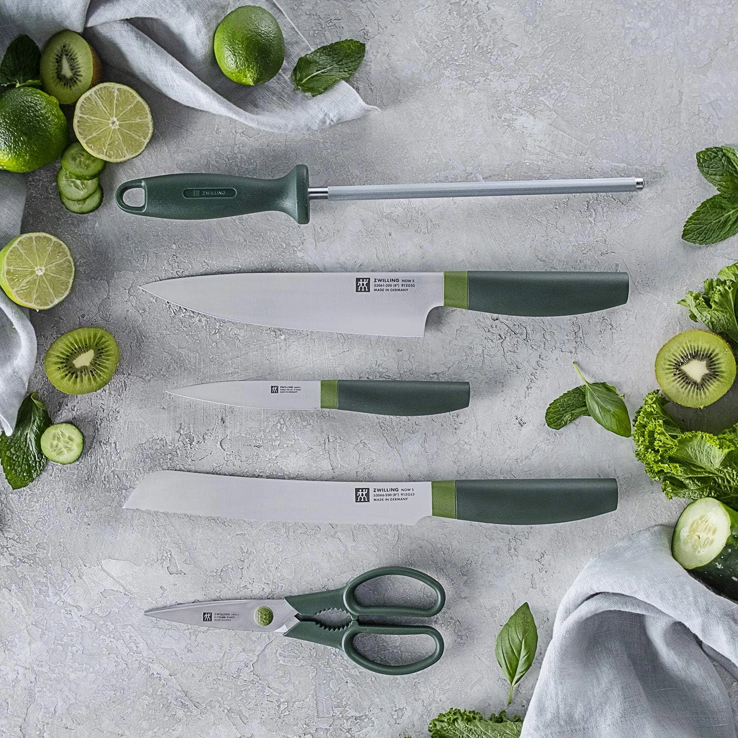 ZWILLING Now S Knife Block Set, 6-pc, Lime Green